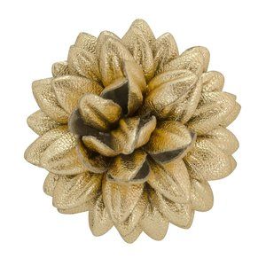 Fleur'd Pins - Yellow Gold Leather Dahlia